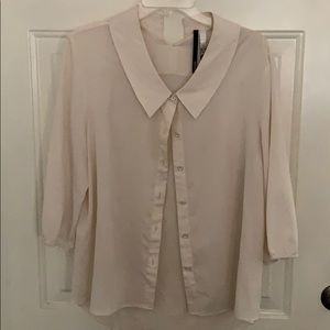 Peter Pan collar 3/4 sleeve Kensie blouse